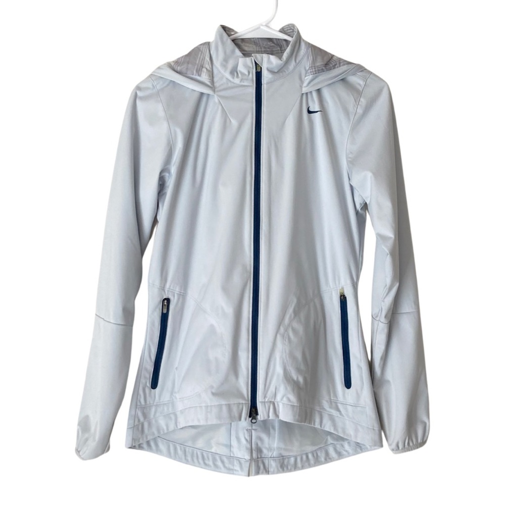 NIKE GOLF lightweight jacket in light blue and navy for hiking, walking, golf